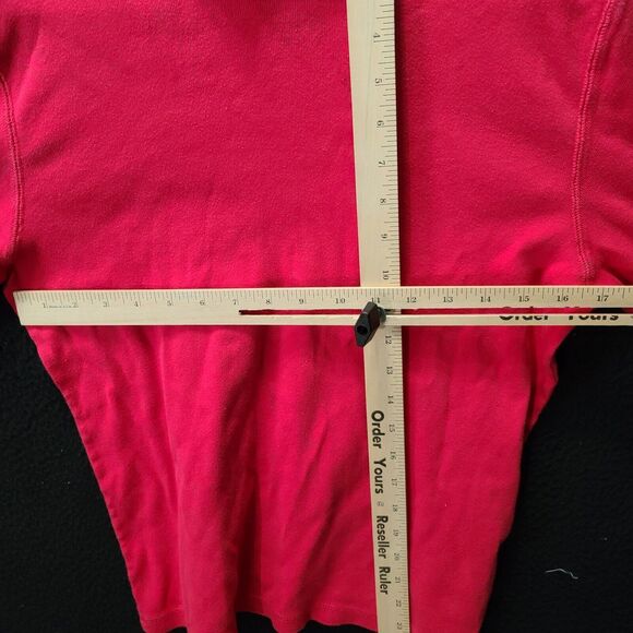 Liz Claiborne Womens Turtle-Neck Red Size Petite Large 100% Cotton Long Sleeve - Picture 3 of 12